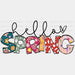 Hello Spring Floral - Spring DTF heat transfer ready2transfer White