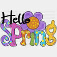 Hello Spring Kid Design - Spring DTF Transfer Adult Unisex - S & M (10’’) / Dark Color Design (See Imaging)