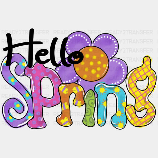 Hello Spring Kid Design - Spring DTF Transfer