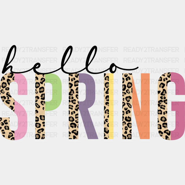 Hello Spring Leopard Design - Spring DTF heat transfer