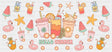 Hello Summer Drinks - Summer Cup Wrap UV Sticker Permanent UV DTF Decal