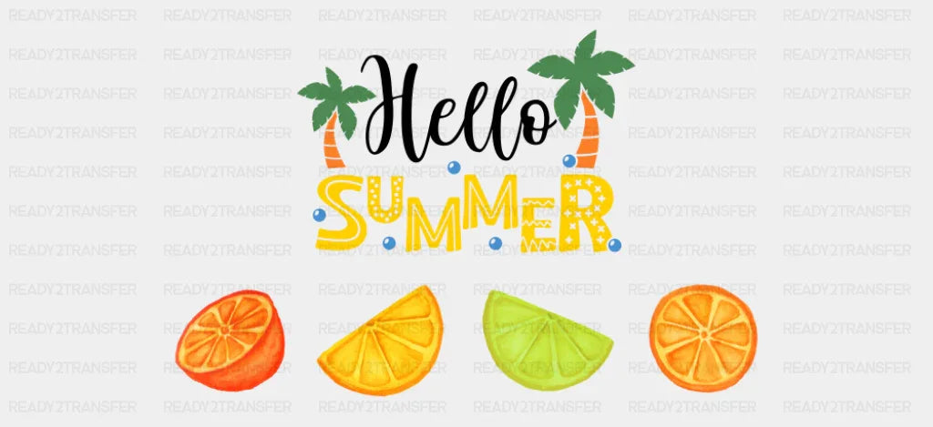 Hello Summer Fruits - Summer Cup Wrap UV Sticker Permanent UV DTF Decal