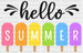 Hello Summer Popsicles Design Summer DTF Transfer ready2transfer Black