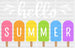 Hello Summer Popsicles Design Summer DTF Transfer ready2transfer White