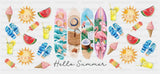 Hello Summer Surf Boards - Summer Cup Wrap UV Sticker Permanent UV DTF Decal