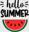 Hello Summer Watermelon Dtf Transfer Adult Unisex - S & M (10’) / Black