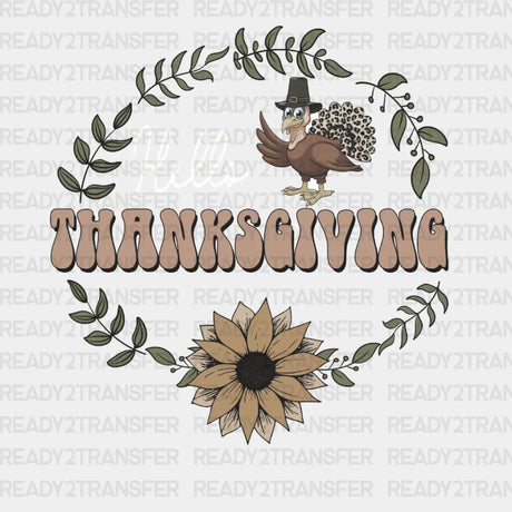 Hello Thanksgiving Floral Dtf Transfer