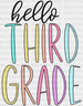 Hello Third Grade DTF Transfer ready2transfer Black