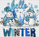 Hello Winter Design - Iron On Dtf Transfer