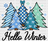 Hello Winter - Iron On Dtf Transfer Adult Unisex S & M (10’’) / Light Color Design (See Imaging)