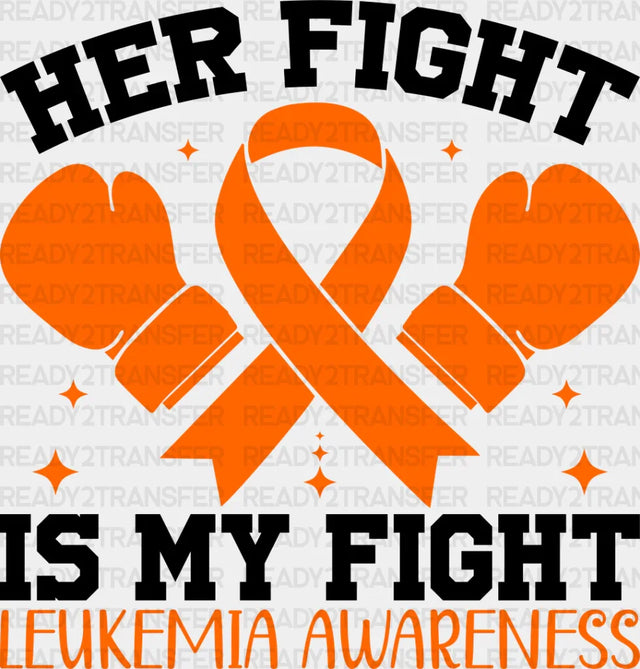 Her Fight Is My Fight Gloves - Leukemia DTF heat transfer ready2transfer Dark Color Design ( See imaging )