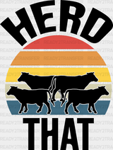 Herd That Design - Farmer Dtf Transfer Adult Unisex S & M (10’’) / Dark Color (See Imaging)