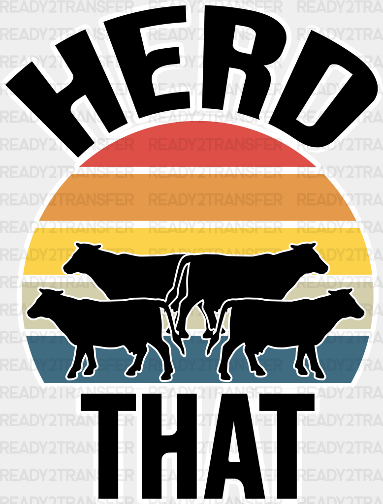 Herd That Design - Farmer Dtf Transfer Adult Unisex S & M (10’’) / Light Color (See Imaging)