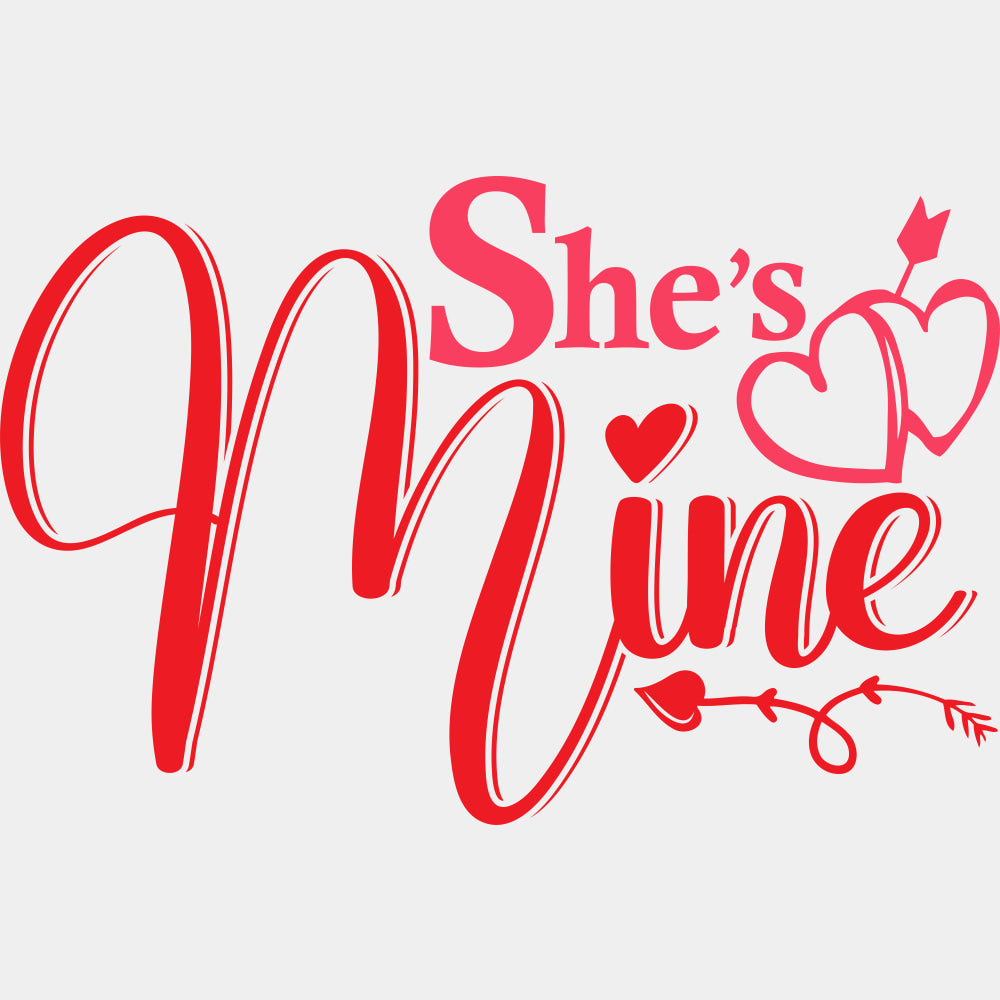 He's Mine & She's Mine - Boyfriend-Girlfriend DTF Transfers ready2transfer She's Mine