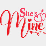 He's Mine & She's Mine - Boyfriend-Girlfriend DTF Transfers ready2transfer She's Mine