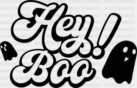 Hey Boo Design - Halloween Dtf Transfer Adult Unisex S & M (10’’) / Dark Color (See Imaging)