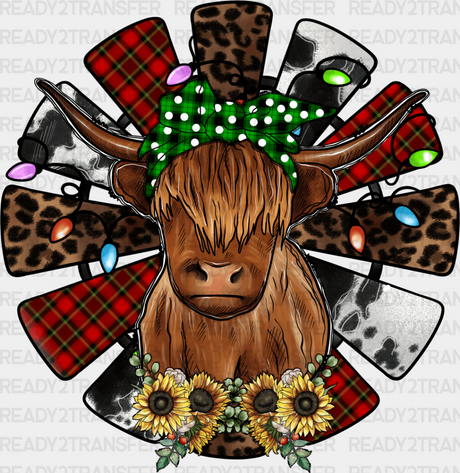 Highland Bull Design - Farm Animals Iron On Dtf Transfer