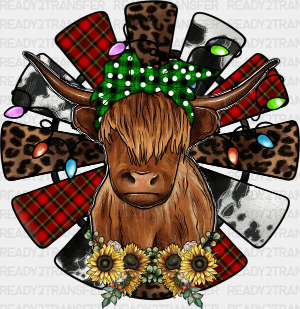 Highland Bull Design - Farm Animals Iron On DTF Transfer