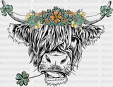 Highland Cow St. Patrick’s Day Dtf Heat Transfer Saint Patricks Design St Paddys