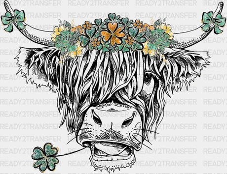 Highland Cow St. Patrick’s Day Dtf Heat Transfer Saint Patricks Design St Paddys