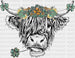 Highland Cow St. Patrick's Day DTF Heat Transfer, Saint Patricks Day Design, St Paddys Day DTF ready2transfer White