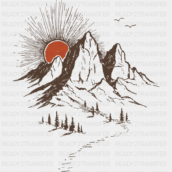 Hiking Path, Sunset - Hiking DTF Transfers