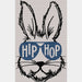 Hip Hop Bunny Easter DTF Heat Transfer, Easter Design ready2transfer Black