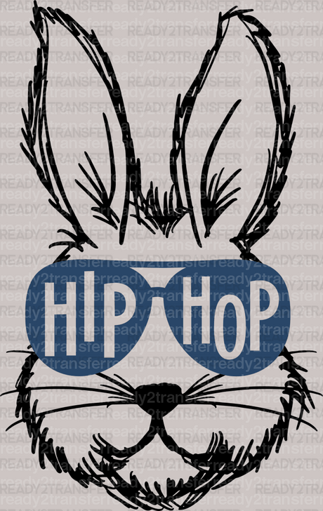 Hip Hop Bunny Easter DTF Heat Transfer, Easter Design - ready2transfer