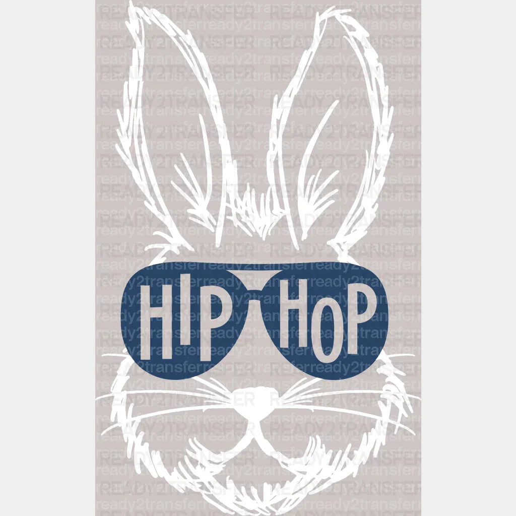 Hip Hop Bunny Easter DTF Heat Transfer, Easter Design - ready2transfer