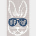 Hip Hop Bunny Easter DTF Heat Transfer, Easter Design ready2transfer White