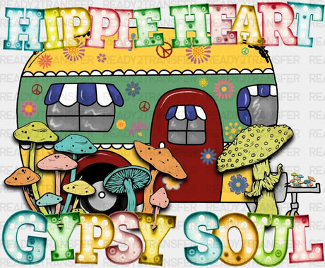 Hipiie Heart Gypsy Soul Dtf Transfer