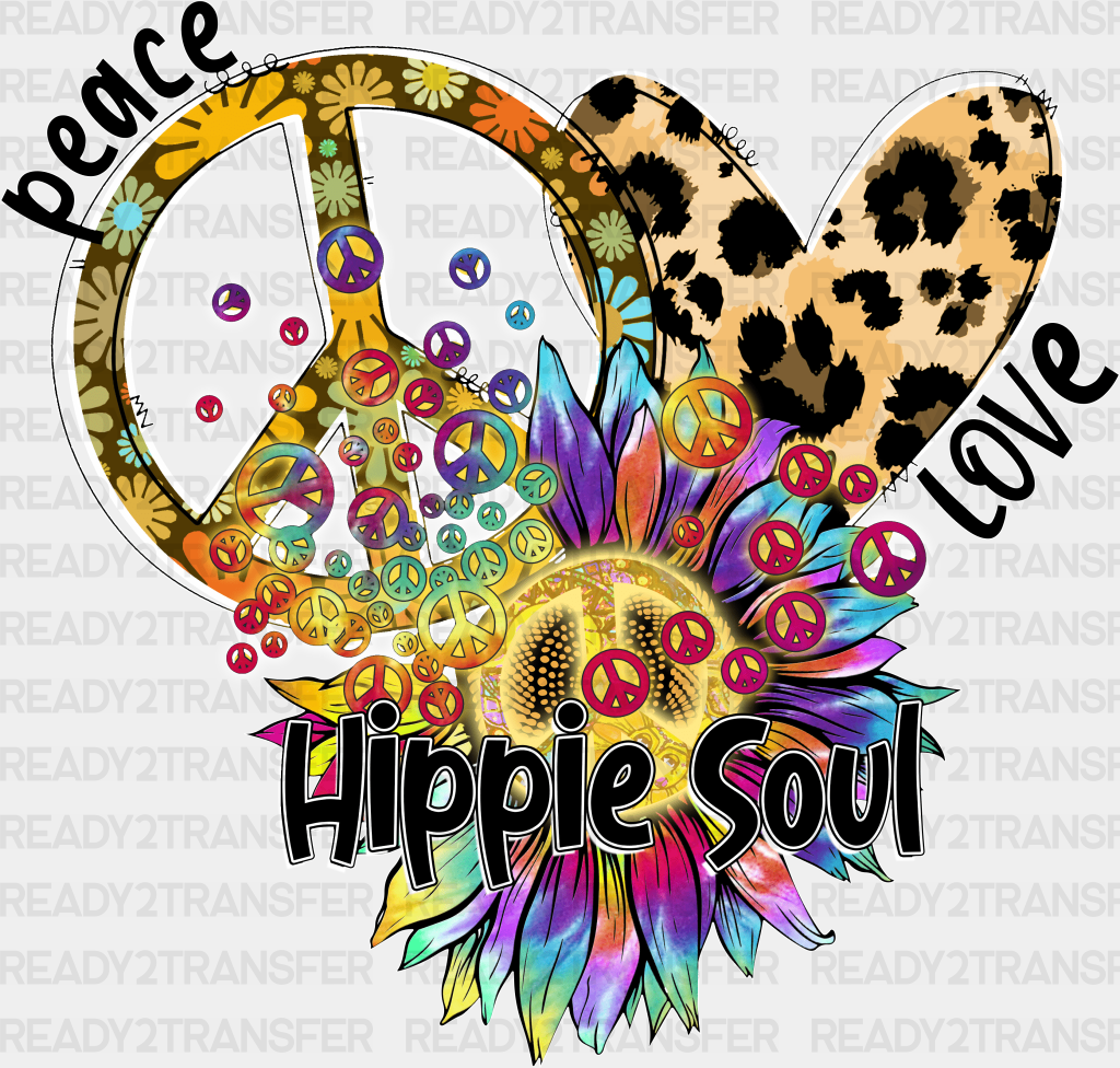 Hippie Soul Spotted Heart DTF Transfer - ready2transfer