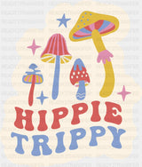 Hippie Trippy Mushroom - Minimal UV Sticker Permanent UV DTF Decal