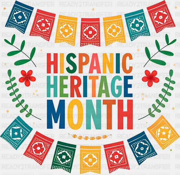 Hispanic Heritage Month Papel Picado Design - Hispanic Heritage Month DTF Transfer