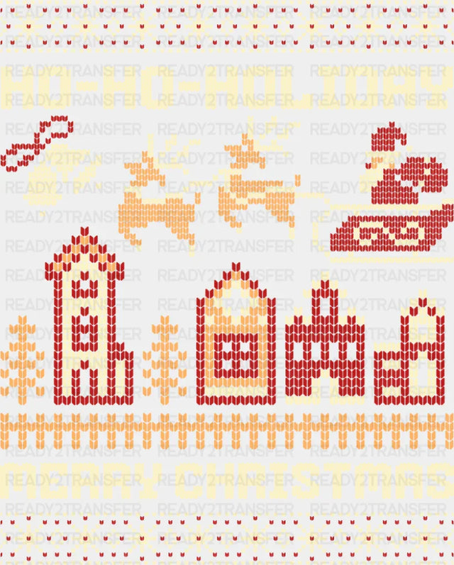 Ho Ho Holiday Merry Christmas - Christmas DTF Transfer
