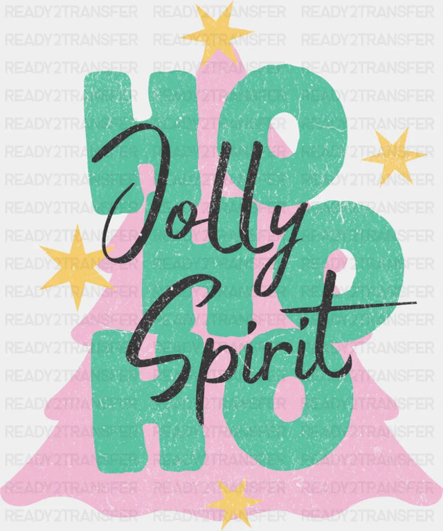 Ho Ho Ho Jolly Spirit - Christmas DTF Transfer ready2transfer
