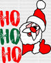 HO HO x Santa Claus DTF Transfer ready2transfer Black