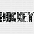 Hockey B&W Letters - Hockey DTF Transfers ready2transfer Dark Color Design (See Imaging)