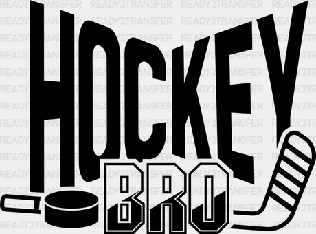 Hockey Bro Design - Dtf Heat Transfer Adult Unisex S & M (10’’) / Black