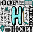 Hockey H Doodles - Dtf Heat Transfer Adult Unisex S & M (10’’) / Black