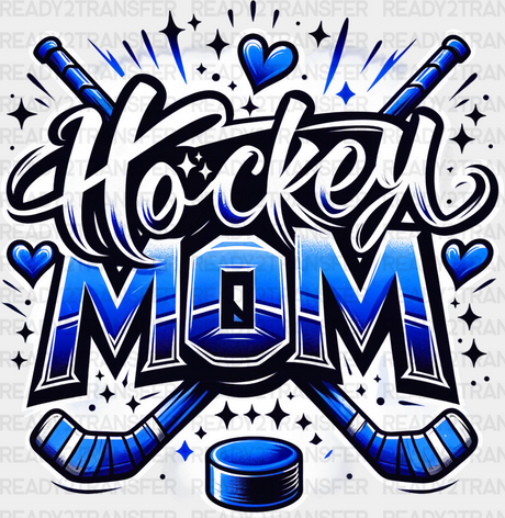 Hockey Mom - Dtf Heat Transfer Adult Unisex S & M (10’’) / Blue