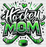 Hockey Mom - Dtf Heat Transfer Adult Unisex S & M (10’’) / Green