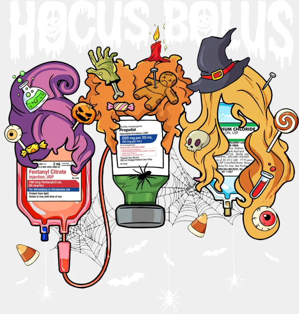 Hocus Bolus Halloween DTF Transfer Adult Unisex S & M (10’’) / Light Color Design (See Imaging)