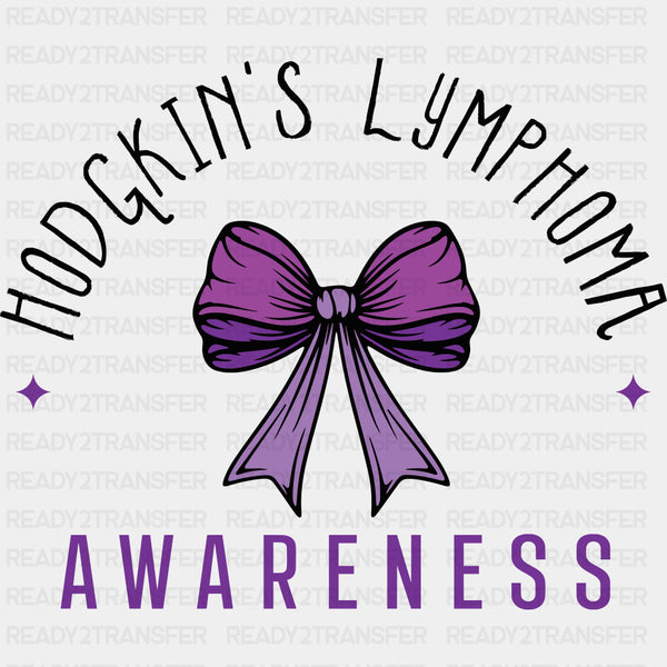 Hodgkin's Lymphoma Awareness, Purple Ribbon - Lymphoma DTF Transfers