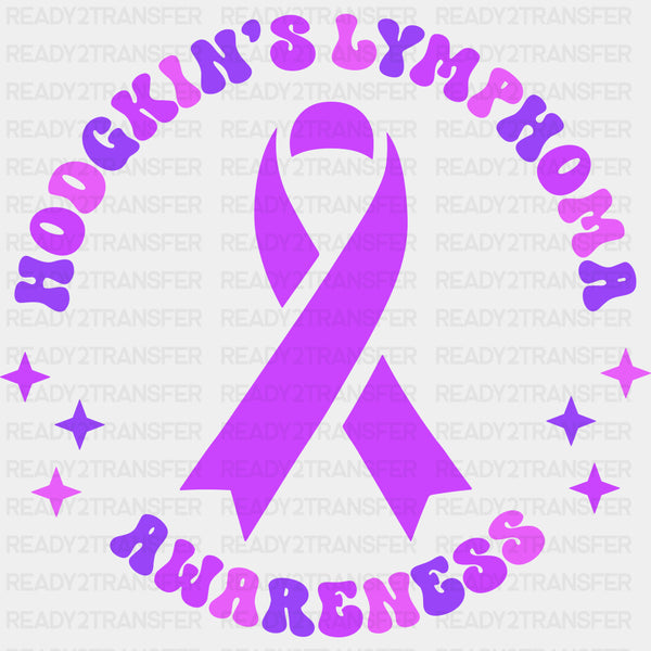 Hodgkin's Lymphoma Awareness, Ribbon - Hodgkin's Lymphoma Cancer DTF Transfers