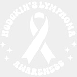 Hodgkin’s Lymphoma Awareness Ribbon - Hodgkin’s Lymphoma Cancer DTF Transfers - Adult Unisex - S & M (10’’) / Light