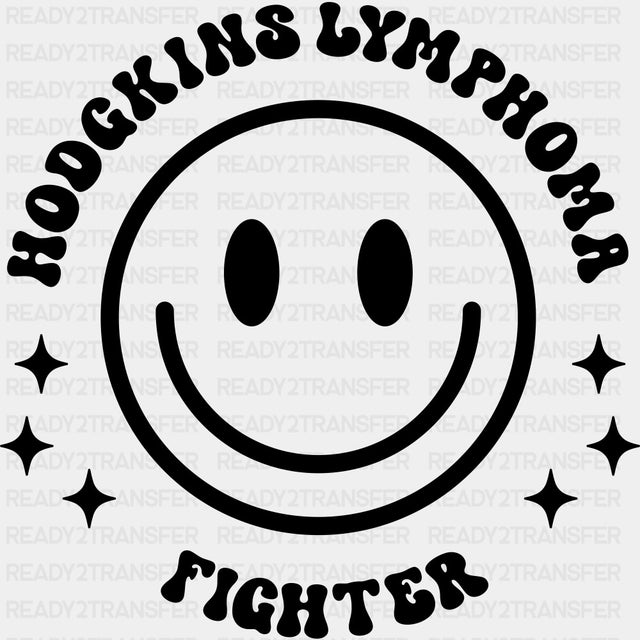 Hodgkin's Lymphoma Fighter, Black, White & Purple - Lymphoma DTF Transfers ready2transfer Dark Color Design (See Imaging)