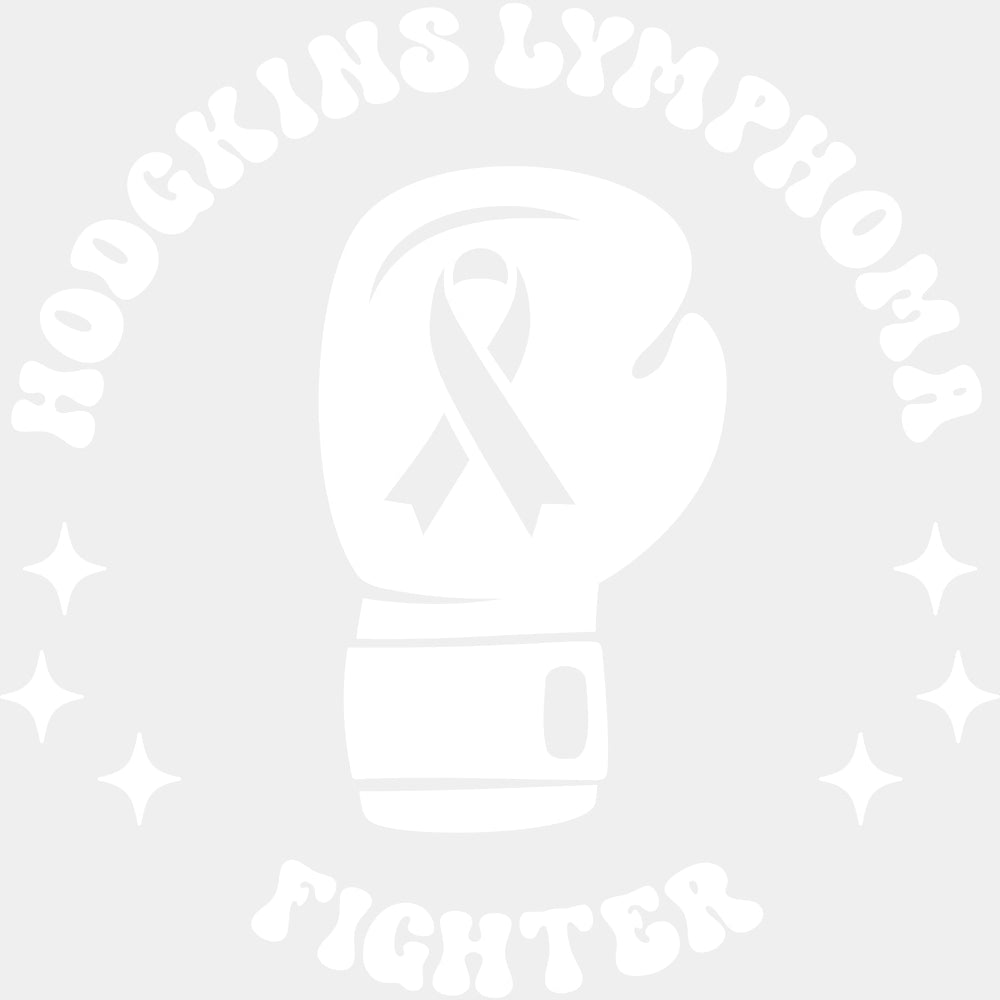 Hodgkin's Lymphoma Fighter Boxing Gloves, Black, White & Purple - Lymphoma DTF Transfers ready2transfer Light Color Design (See Imaging)