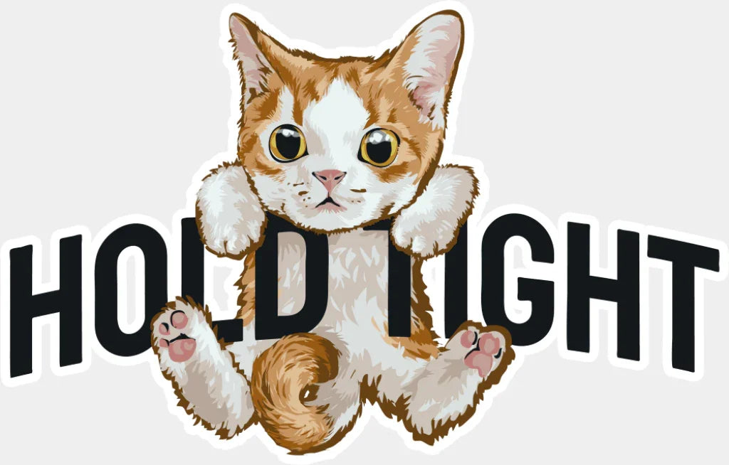 Hold Tight - Cats DTF Transfer Adult Unisex - S & M (10’’) / Light Color Design (See Imaging)