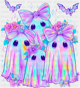 Holographic Ghosts - Halloween DTF Transfer